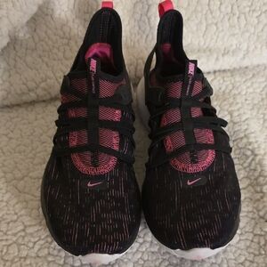 Nike Black and Pink Running Shoes
